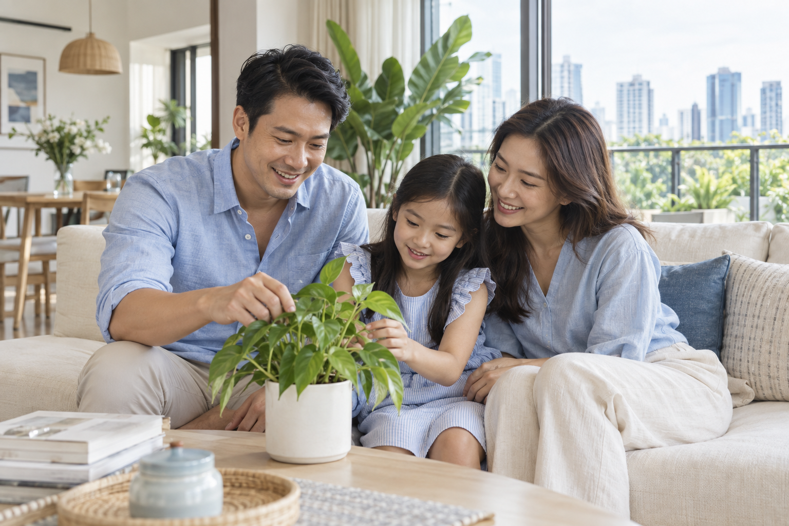 Family enjoying time together